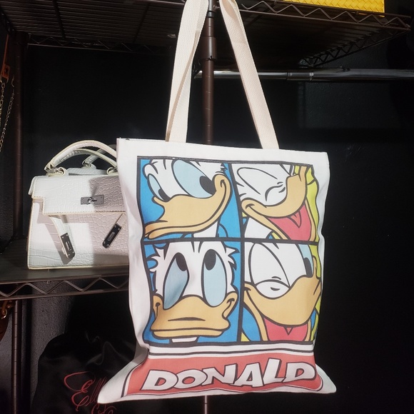 Donald Duck Canvas Tote Bag Handbag - Picture 1 of 4